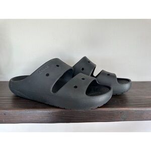 Crocs Unisex Classic Sandal 2 Black Men's 8 Women's 10